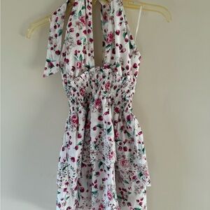 SOLD!!100% Cotton Floral Halter Dress